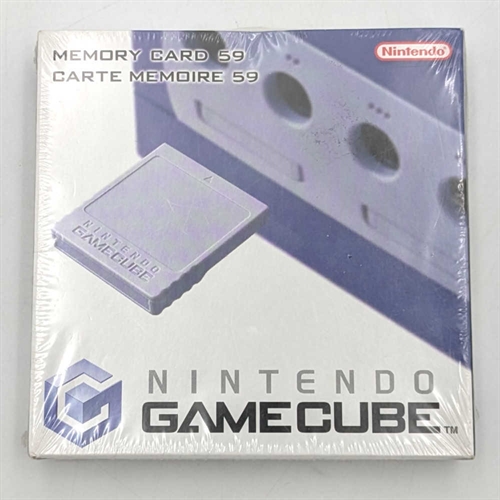 Nintendo Gamecube Memory Card 59 - 4MB - Grey - I Original Æske - GameCube Tilbehør (B Grade) (Genbrug)